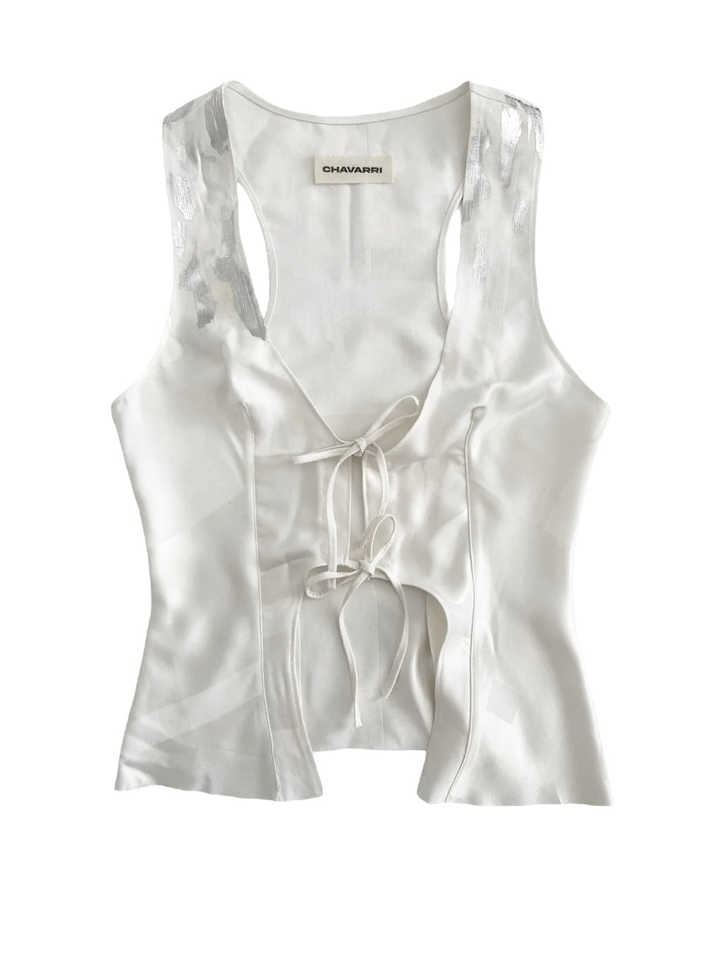 Silver Streaks Silk Vest (Made to Order)