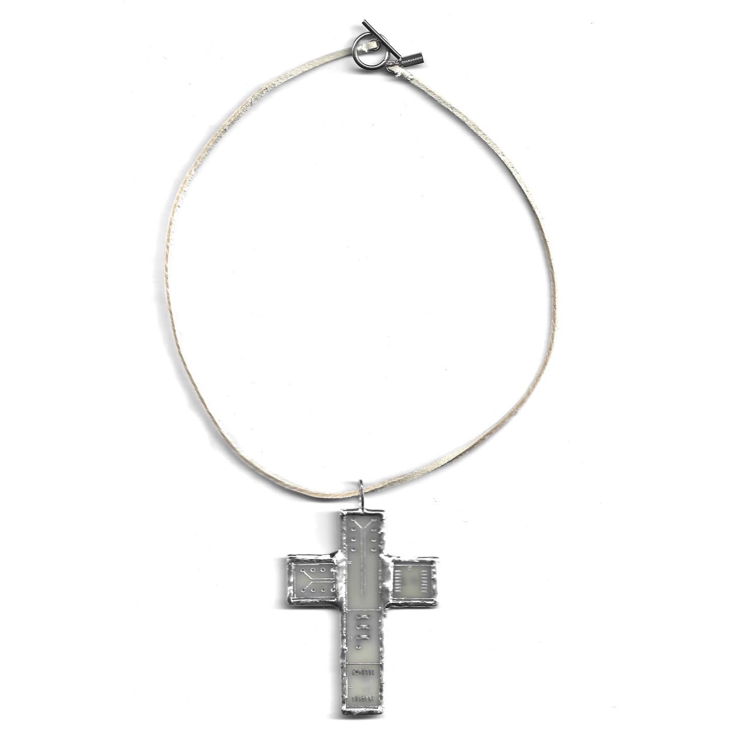 I Pray to Tech Cross Necklace (made to order)