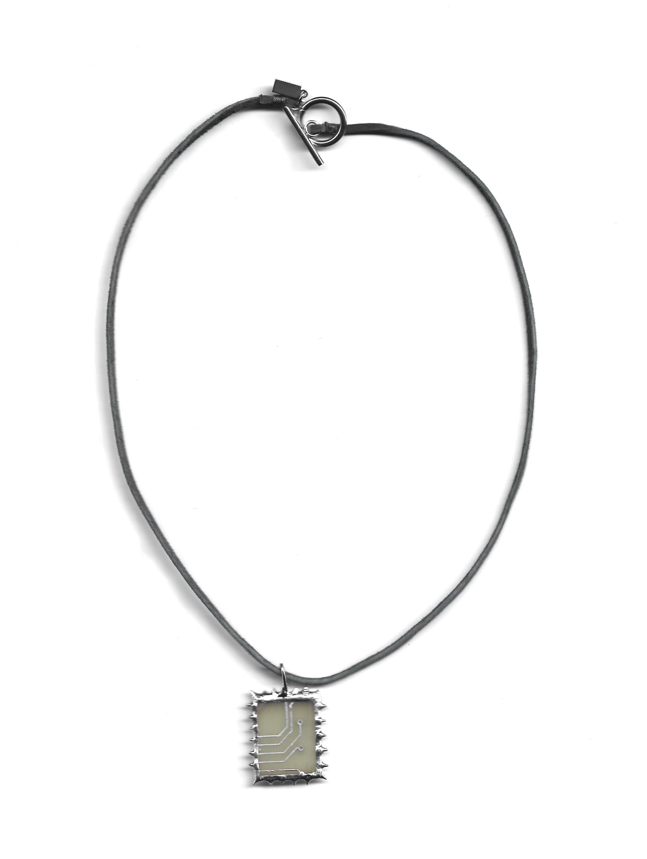 “I Pray to Tech” Microchip Necklace