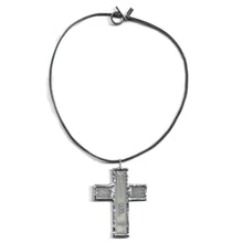 Load image into Gallery viewer, I Pray to Tech Cross Necklace (made to order)
