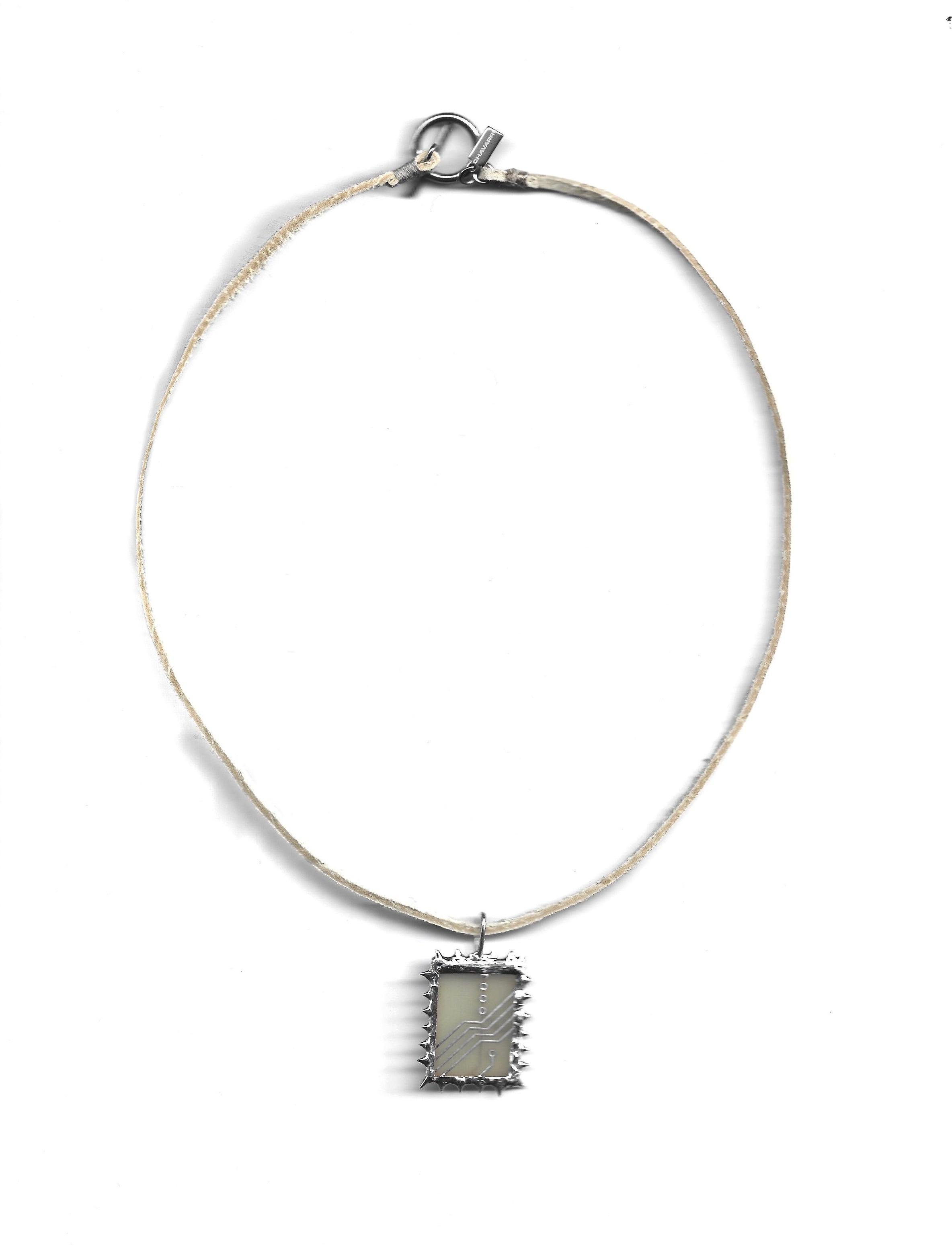 “I Pray to Tech” Microchip Necklace