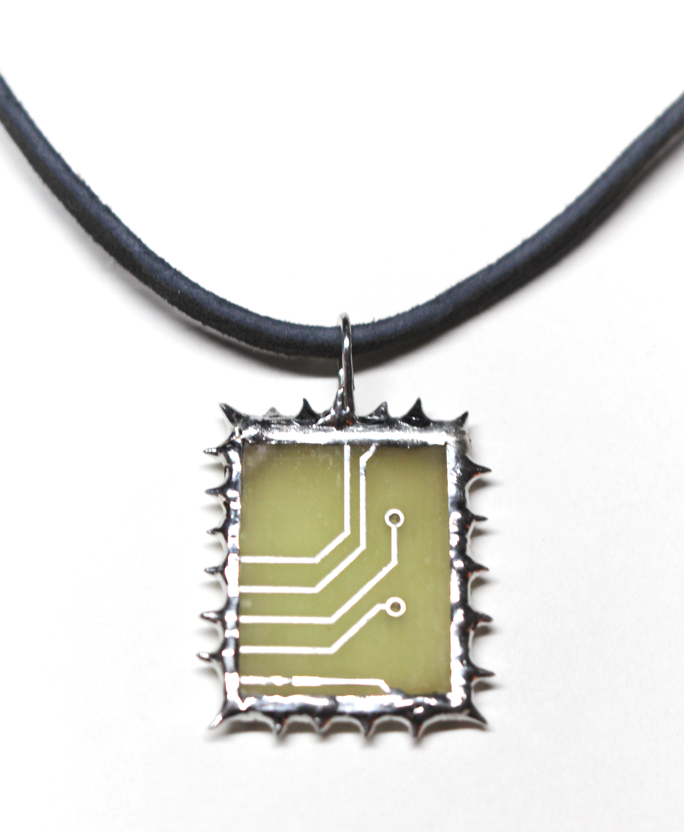 “I Pray to Tech” Microchip Necklace